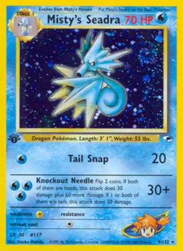 PSA 10 Pokémon Mistys Seemon #9 — Gym Heroes 1st Edition (2000)