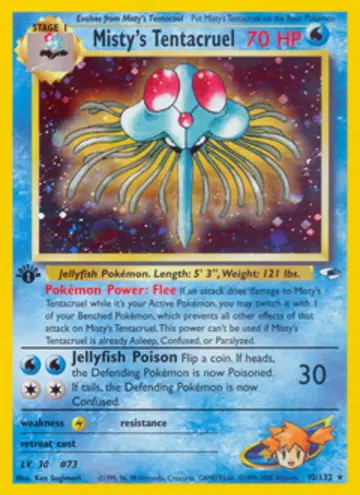 PSA 10 Pokémon Mistys Tentoxa #10 — Gym Heroes 1st Edition (2000)