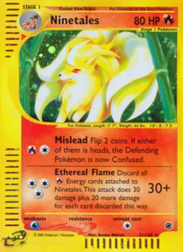 PSA 10 Pokémon Ninetales #21 — Expedition (2002)