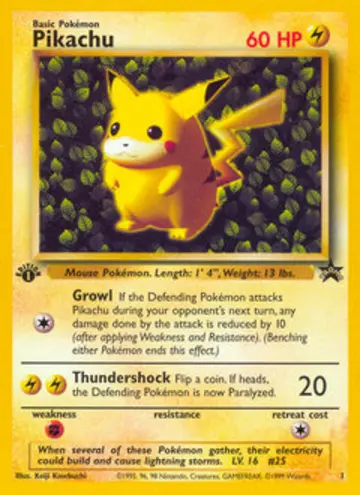 PSA 10 Pokémon Pikachu #1 — Wizards Black Star Promos (2003)
