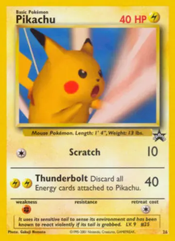PSA 10 Pokémon Pikachu #26 — Wizards Black Star Promos (2001)