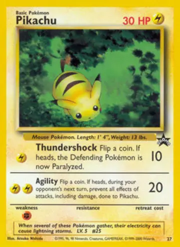 PSA 10 Pokémon Pikachu #27 — Wizards Black Star Promos (2001)