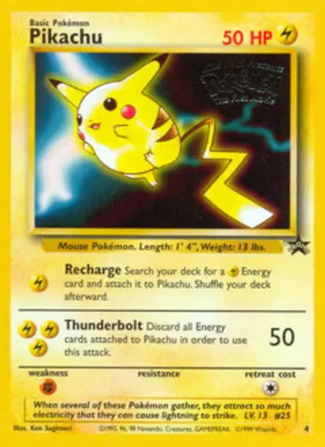 PSA 10 Pokémon Pikachu #4 — Wizards Black Star Promos (1999)