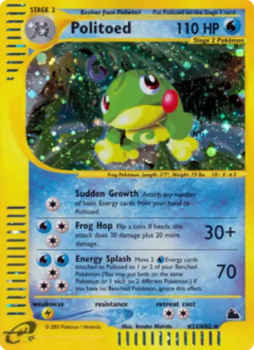 PSA 10 Pokémon Quaxo #H23 — Skyridge (2003)