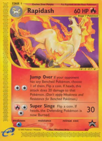 PSA 10 Pokémon Gallopa #51 — Wizards Black Star Promos (2002)