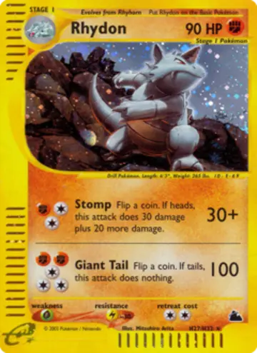 PSA 10 Pokémon Rizeros #H27 — Skyridge (2003)