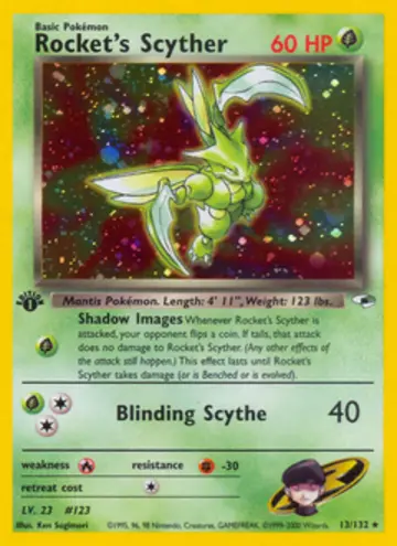 PSA 10 Pokémon Rockets Sichlor #13 — Gym Heroes 1st Edition (2000)