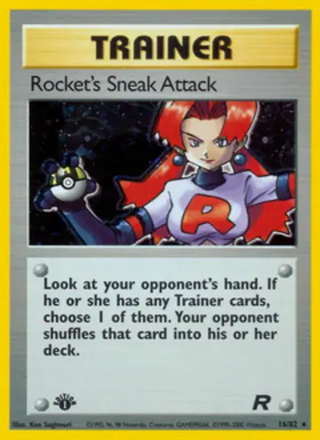 PSA 10 Pokémon Rocket's Sneak Attack #16 — Team Rocket 1st Edition (2000)