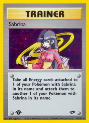 PSA 10 Pokémon Sabrina #20 — Gym Challenge Unlimited (2000)