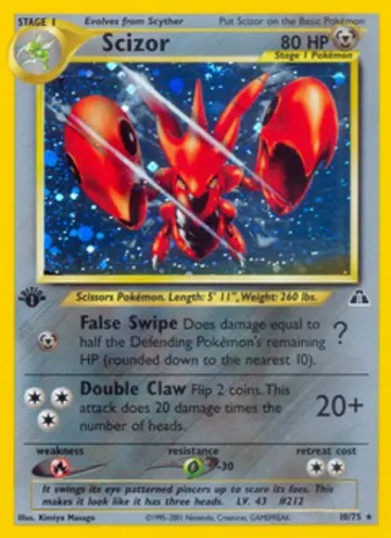 PSA 10 Pokémon Scizor #10 — Neo Discovery 1st Edition (2001)