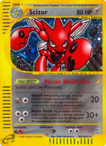 PSA 10 Pokémon Scizor #H21 — Aquapolis (2003)