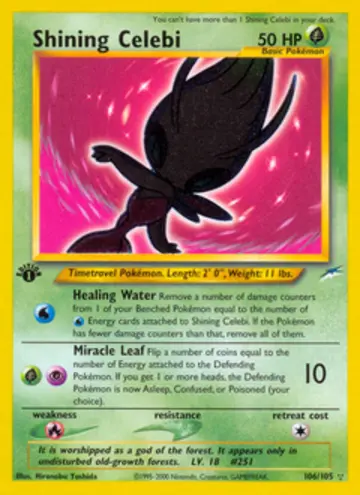 PSA 10 Pokémon Shining Celebi #106 — Neo Destiny 1st Edition (2002)