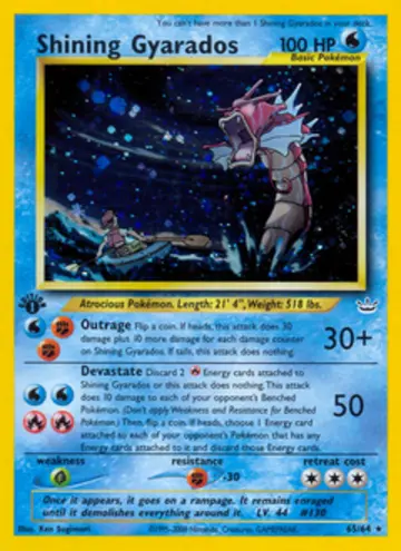 PSA 10 Pokémon Shining Gyarados #65 — Neo Revelation 1st Edition (2001)