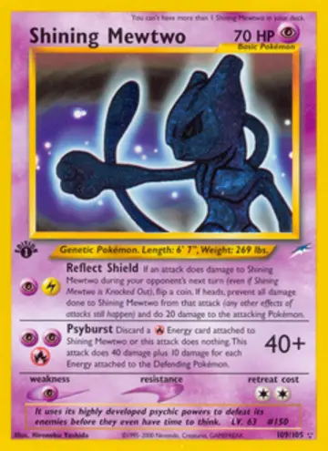 PSA 10 Pokémon Shining Mewtwo #109 — Neo Destiny 1st Edition (2002)