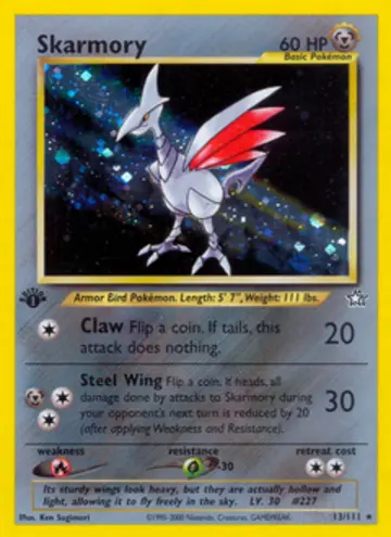 PSA 10 Pokémon Skarmory #13 — Neo Genesis 1st Edition (2000)