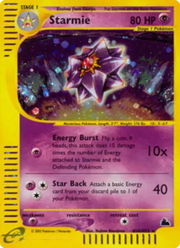 PSA 10 Pokémon Starmie #H28 — Skyridge (2003)