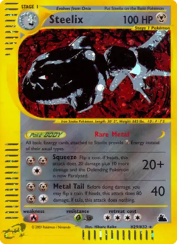 PSA 10 Pokémon Stahlos #H29 — Skyridge (2003)