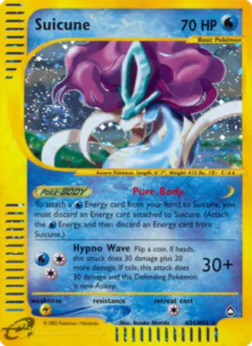 PSA 10 Pokémon Suicune #H25 — Aquapolis (2003)