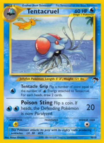 PSA 10 Pokémon Tentacruel #10 — Southern Islands (2001)