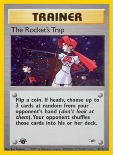 PSA 10 Pokémon The Rocket's Trap #19 — Gym Heroes 1st Edition (2000)