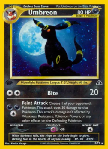PSA 10 Pokémon Umbreon #13 — Neo Discovery 1st Edition (2001)