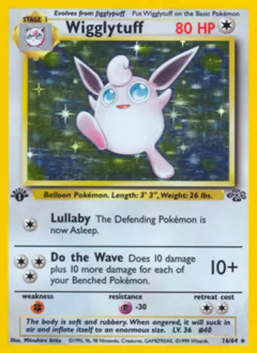 PSA 10 Pokémon Wigglytuff #16 — Jungle 1st Edition (1999)