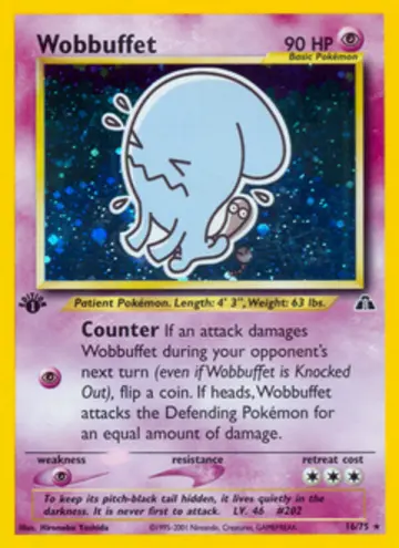 PSA 10 Pokémon Wobbuffet #16 — Neo Discovery 1st Edition (2001)