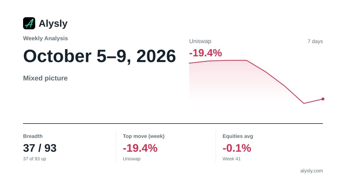 Weekly Analysis: MSCI China Leads the Week (+2.6%) · October 5–9, 2026